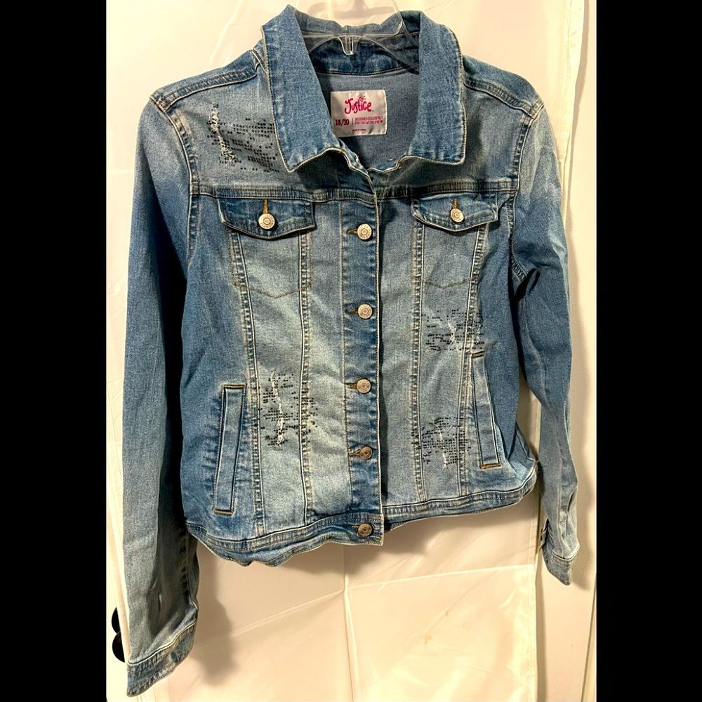 Justice! Juniors good used condition jean jacket- Size 18/20